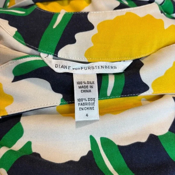 DIANE VON FURSTENBERG Stella Silk Floral Dress - Picture 7 of 7